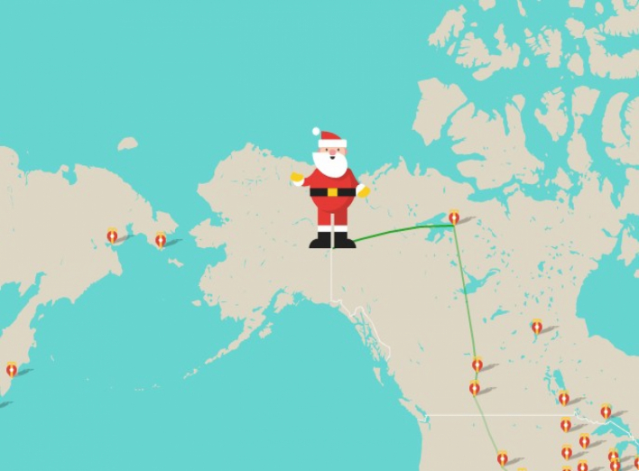 Google запустив карту подорожі Санта-Клауса 