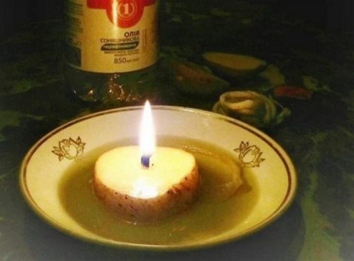 Як зробити свічку з картоплі: деталі фото