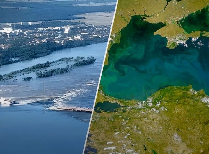 Як підрив росіянами Каховської ГЕС спричинив рекордне забруднення Чорного моря фото