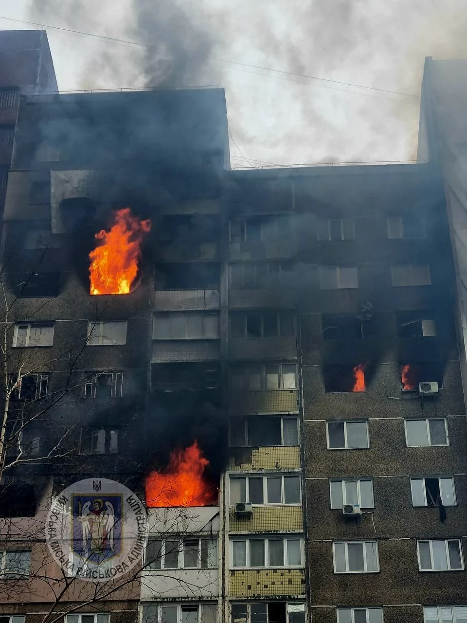 Київ у вогні: наслідки атаки росіян 7 лютого фото №1