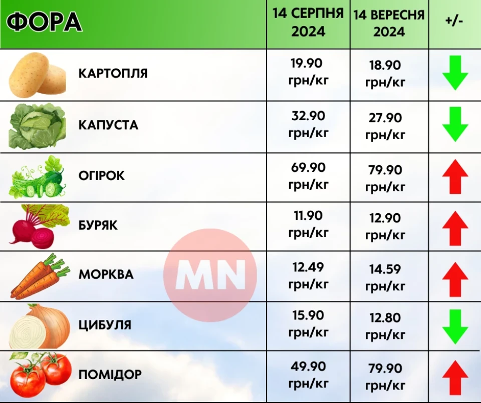 Огірки з томатами впевнено дорожчають: як змінилися ціни в супермаркетах Ніжина протягом місяця фото №5