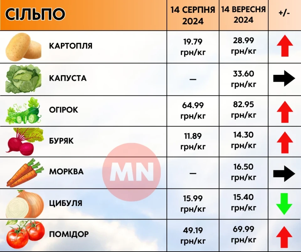 Огірки з томатами впевнено дорожчають: як змінилися ціни в супермаркета