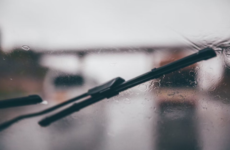 shallow focus photography of black vehicle wiper