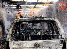 У Ніжині за день сталися дві пожежі: горіли гараж та автомобіль