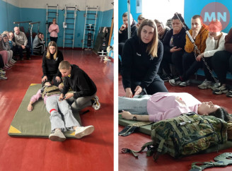 Бойова медикиня Тамара Чурсінова поділилася досвідом зі студентами Ніжинського медколеджу