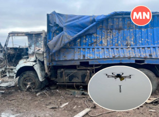 На Чернігівщині росіяни скинули вибухівку на вантажівку, водій поранений