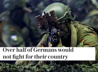 Опитування: майже 60% німців не готові воювати проти Росії у разі вторгнення — The Telegraph