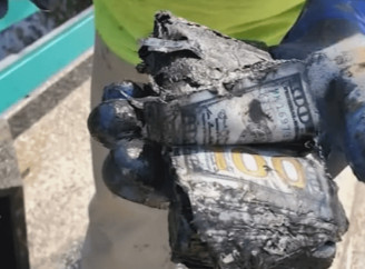 Подружжя знайшло сейф із грошима на дні озера  - Фото
