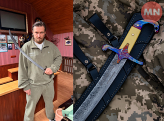 У Корюківці викували шаблю для Олександра Усика з уламків російської ракети