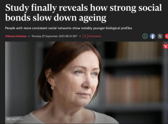 Вчені зʼясували, що соціальні звʼязки сповільнюють старіння на клітинному рівні