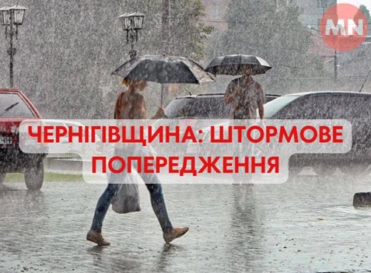 Увага: на Чернігівщині оголошено штормове попередження фото