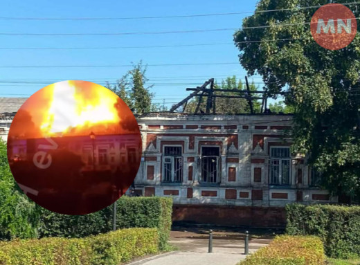 У Ніжині горіла адміністративна будівля фото У Ніжині горіла адміністративна будівля фото
