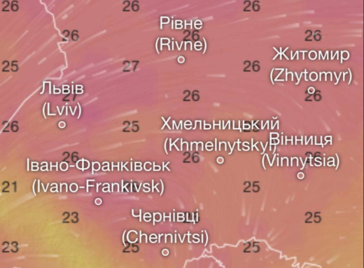 На захід України йде літнє тепло до 27 градусів фото