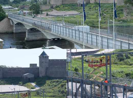 Естонія укріплює кордон із Росією: на мосту Дружби встановлюють сталеві огорожі та ворота фото Естонія укріплює кордон із Росією: на мосту Дружби встановлюють сталеві огорожі та ворота фото