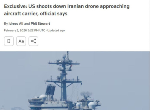 США збили іранський дрон над авіаносцем в Аравійському морі фото