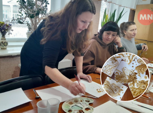 Аромат кави, м’які зимові відтінки: як у Ніжині малювали кавою фото