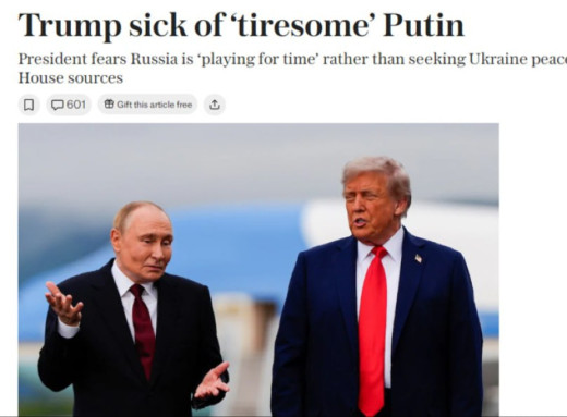 Трамп втомився від ігор путіна: The Telegraph пише про жорсткіший тиск США на Росію фото