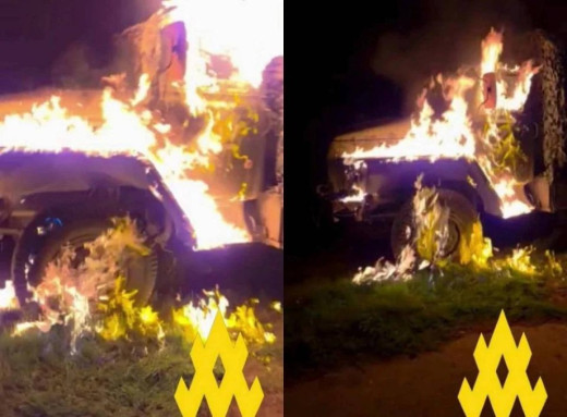 Агенти в армії рф саботували відправку на Покровськ, підпаливши власну вантажівку фото