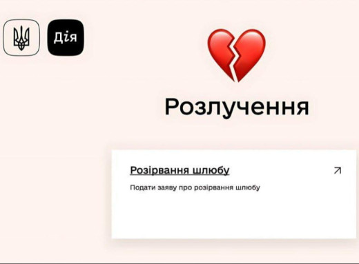 Кабмін: розлучення онлайн через «Дію» запровадять до кінця року фото