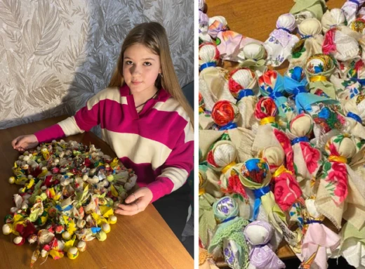 Юна ніжинка Анастасія Марченко з мамою виготовляє ляльки-мотанки для ЗСУ: інтерв’ю фото