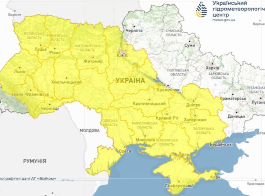 В Україні вдарять заморозки до мінус 5 градусів і оголошено жовтий рівень небезпеки